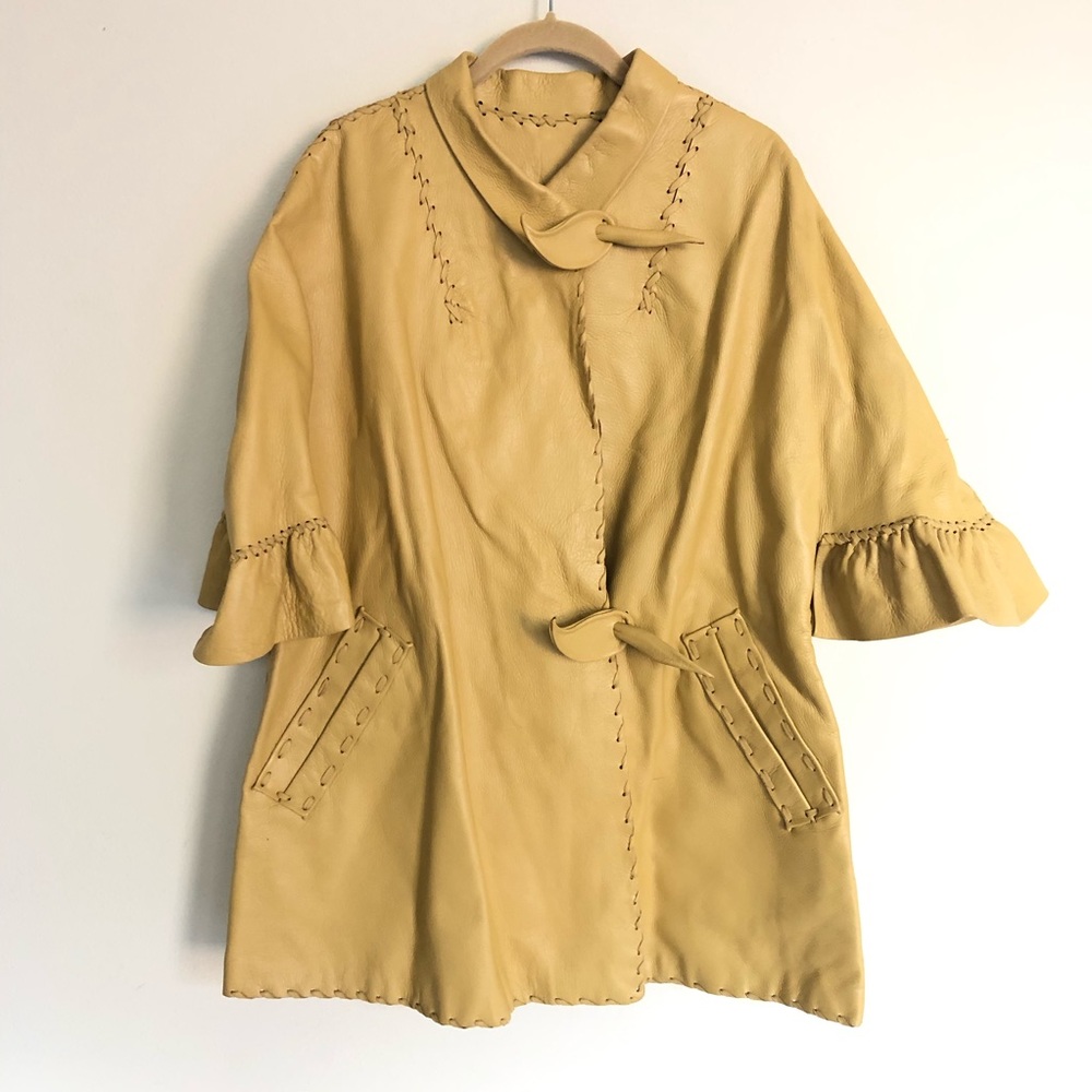 Mustard Color Leather Jacket